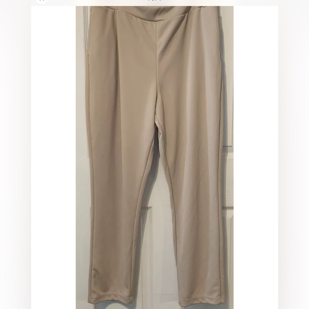 Blair Pull On Pants Beige Plus Size 20 Straight Leg 34x29